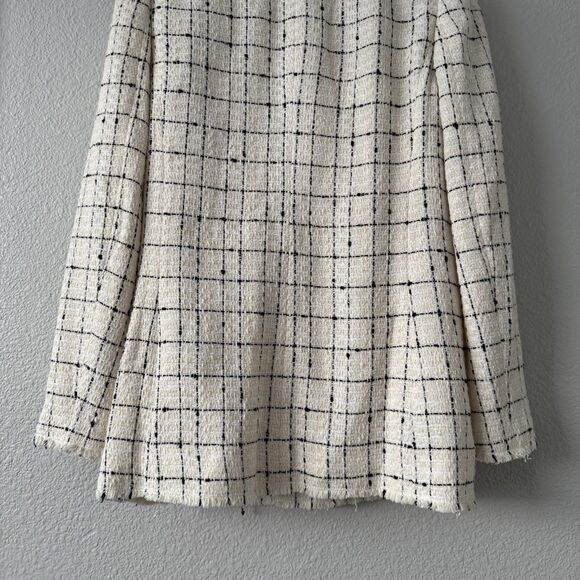 Rebecca Taylor Women’s ivory cream Plaid Tweed Blazer  6‎ - Picture 5 of 15